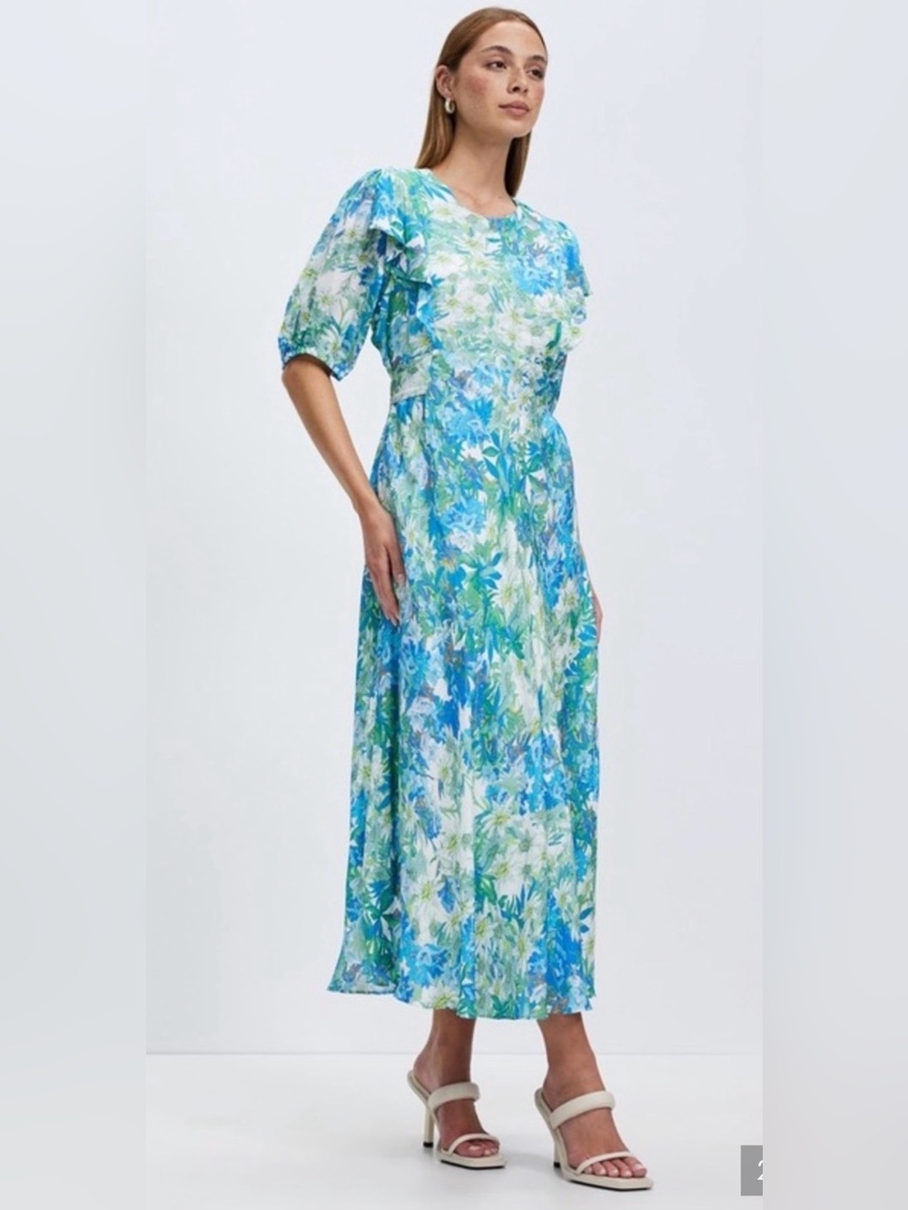 NWT Ted Baker Nicciey Floral Midi Dress Sz 4